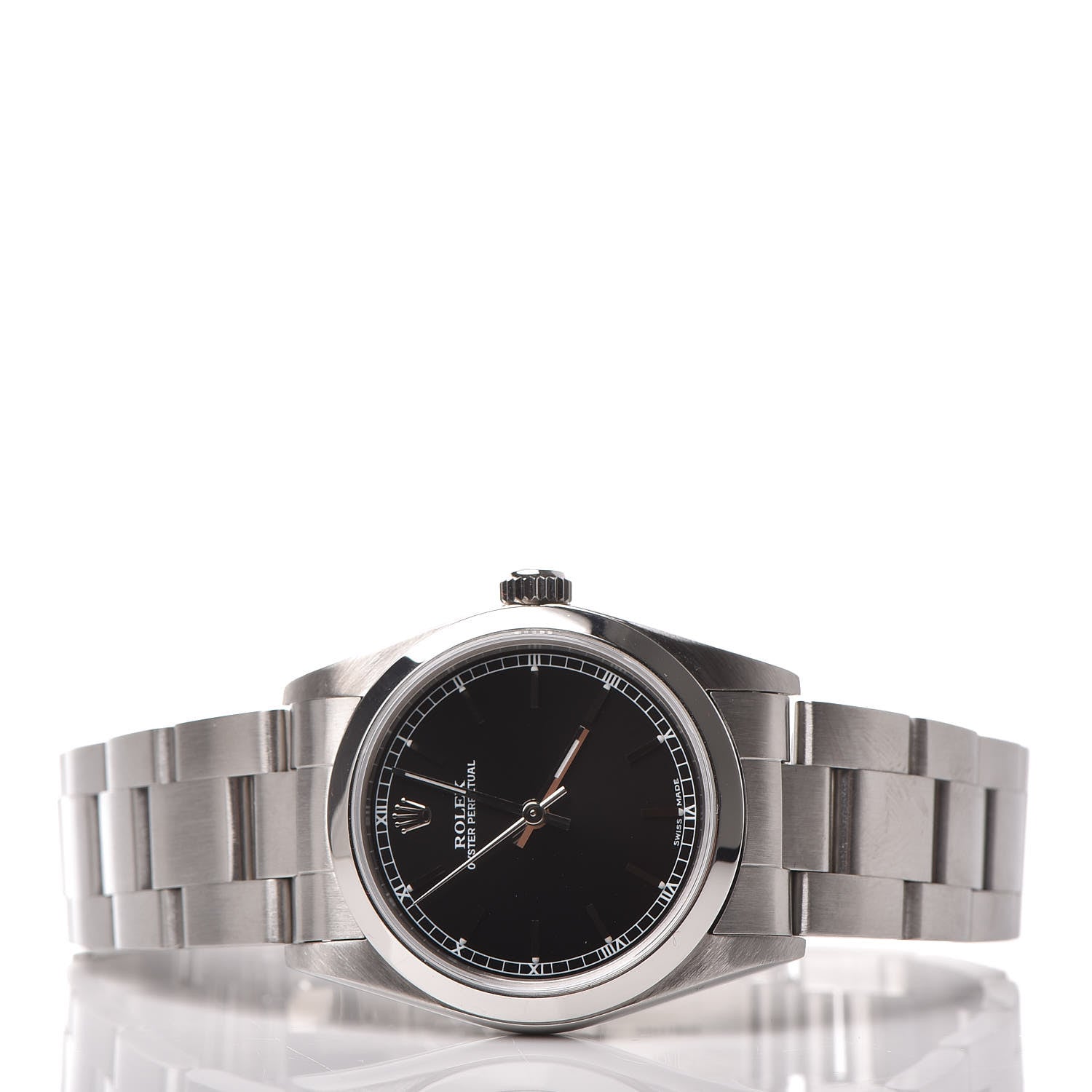 Rolex Stainless Steel 31mm Oyster Perpetual Watch Black 77080 3 of 8