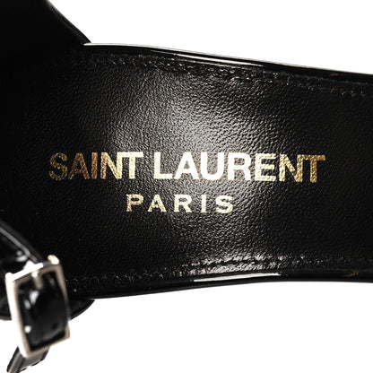Saint Laurent Patent Avenue 110 Ankle Strap Pointed Pumps 36 Black 8 of 9