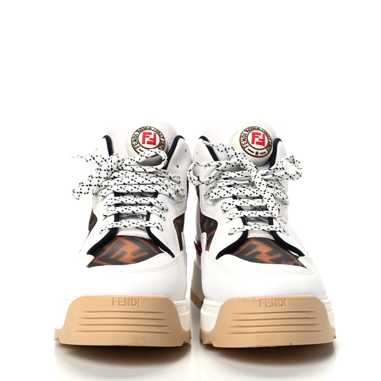 Vitello Mesh FF T-Rex Sneakers 40.5 Ultra White Tobacco Moro Zucca
