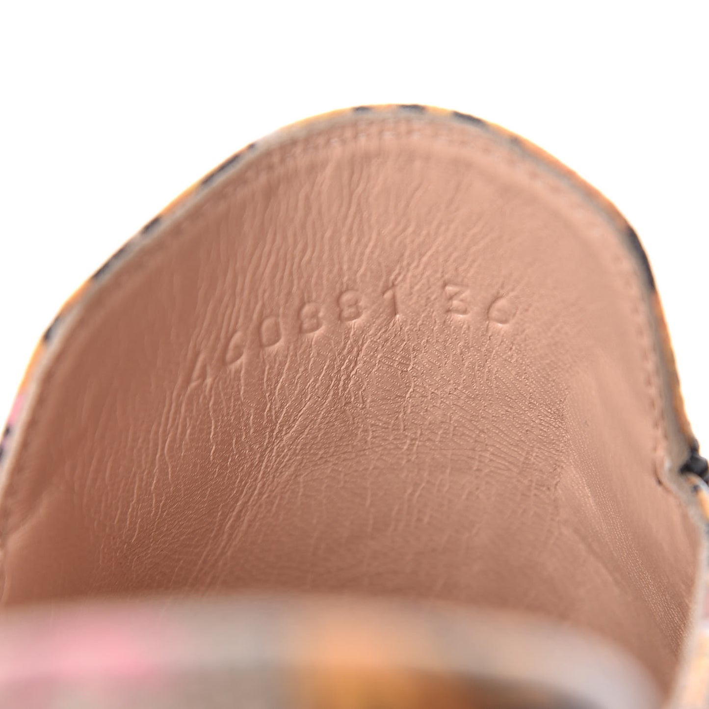 GG Supreme Monogram Bengal Womens Princetown Slippers 36 Beige Crop Pink