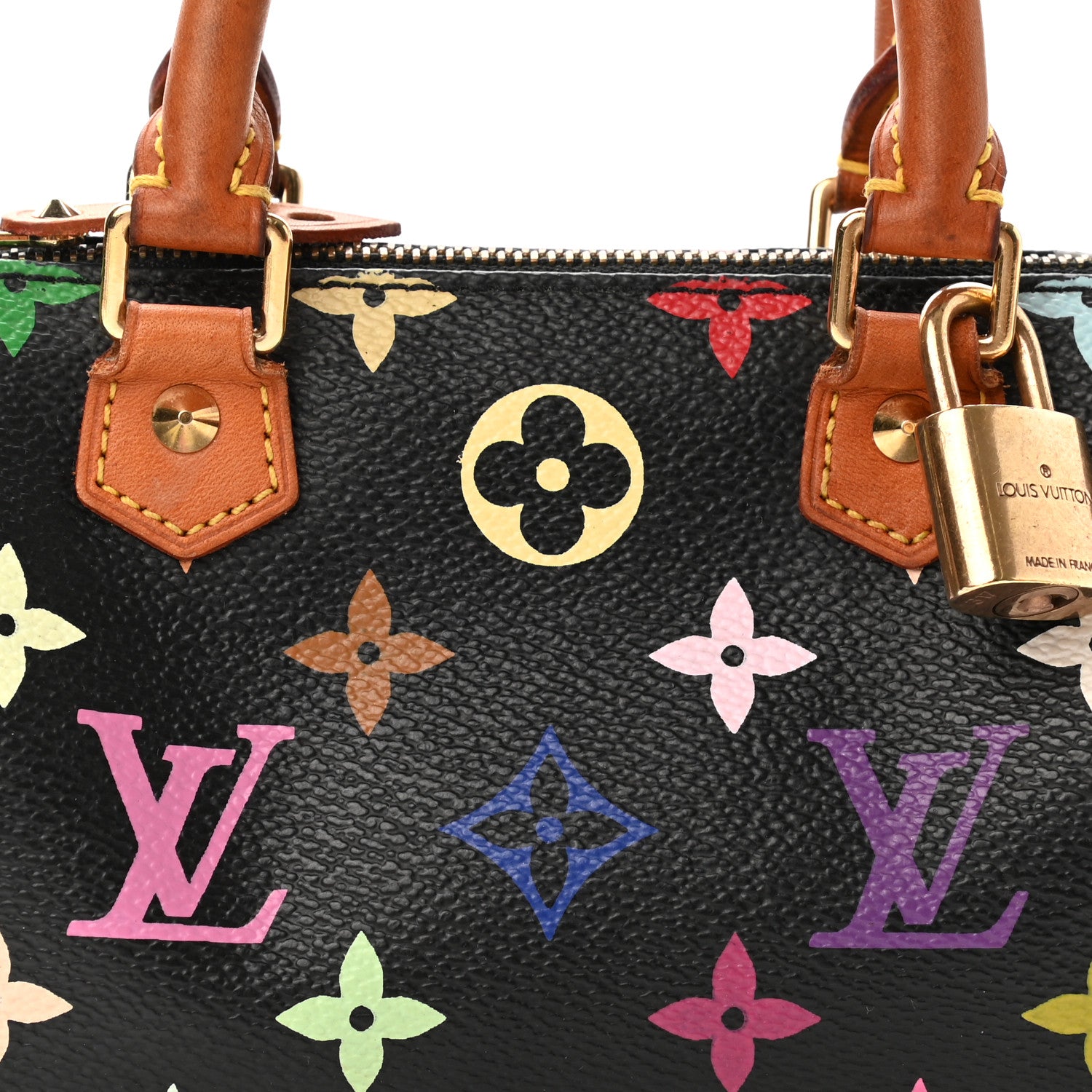 Louis Vuitton Monogram Multicolor Mini Sac HL Speedy Black 6 of 11