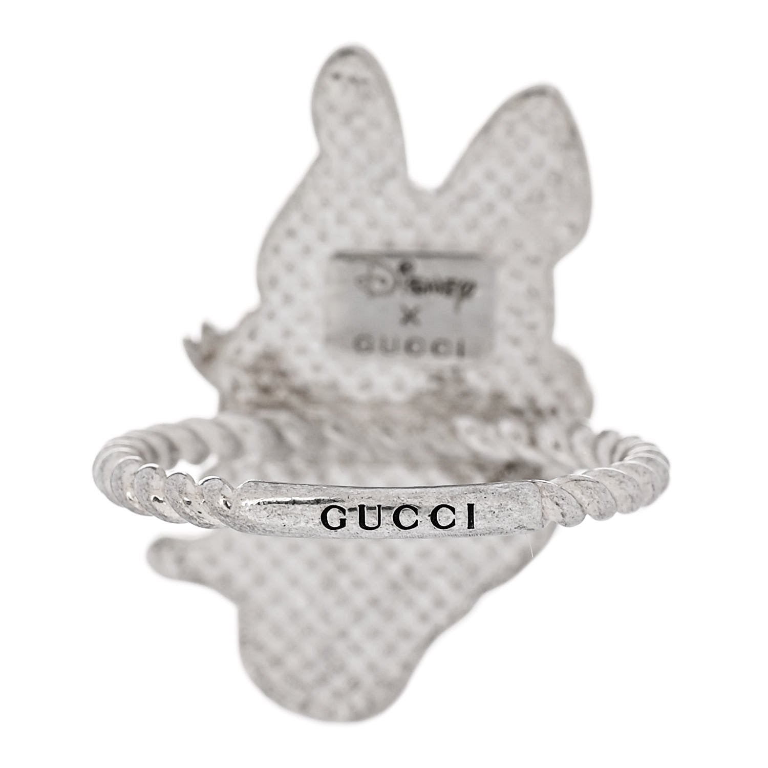 Gucci X Disney Sterling Silver Enamel Daisy Duck Ring 50 5.25 3 of 6