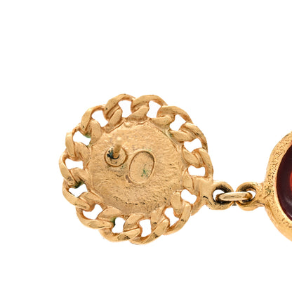 Chanel Pearl Gripoix CC Chain Drop Earrings Gold 5 of 6