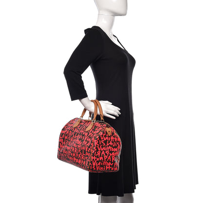 Louis Vuitton Monogram Graffiti Speedy 30 Fuchsia 2 of 15