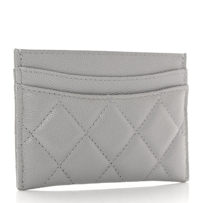 Chanel Caviar Quilted Card Holder Grey 3 of 9