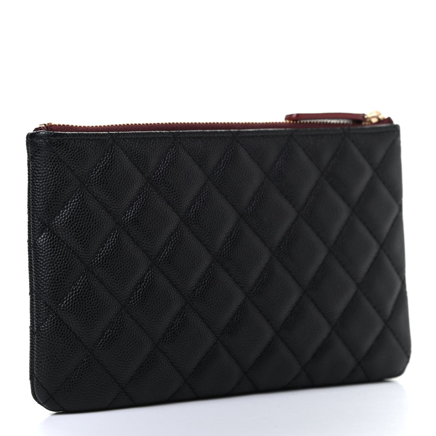 Caviar Quilted Cosmetic Case Black