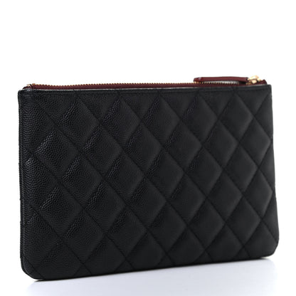 Chanel Caviar Quilted Cosmetic Case Black 3 of 7