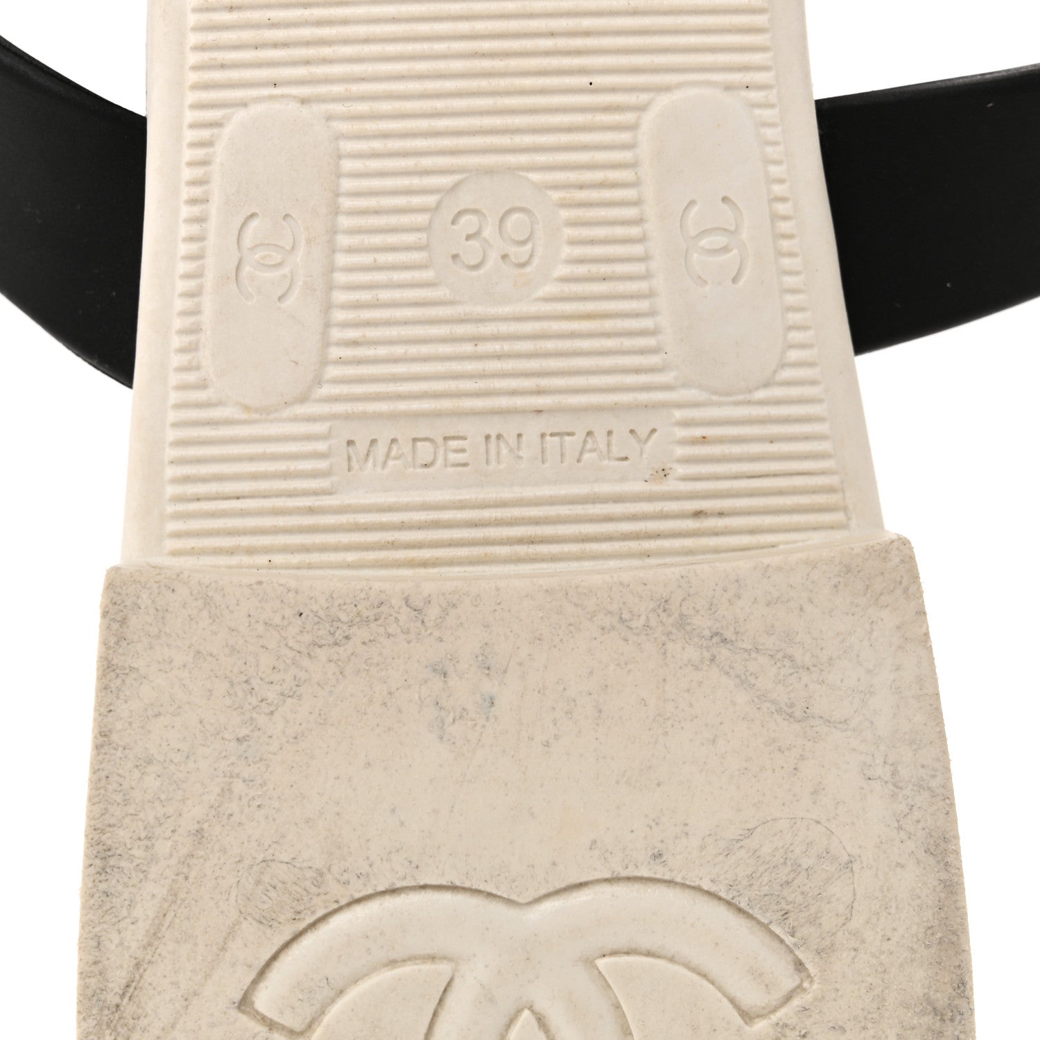 Chanel Jelly Quilted Camellia Thong Sandals 39 White Black 7 of 9