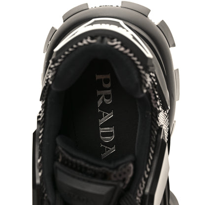 Prada Sequin Cotton Rubber Mens Cloudbust Thunder Sneakers 8 Black 6 of 8