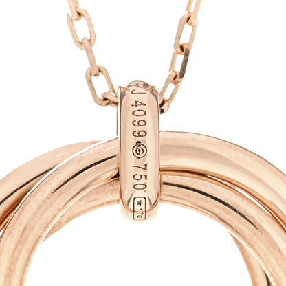 Cartier 18K Pink Gold Diamond Trinity Pendant Necklace 5 of 5