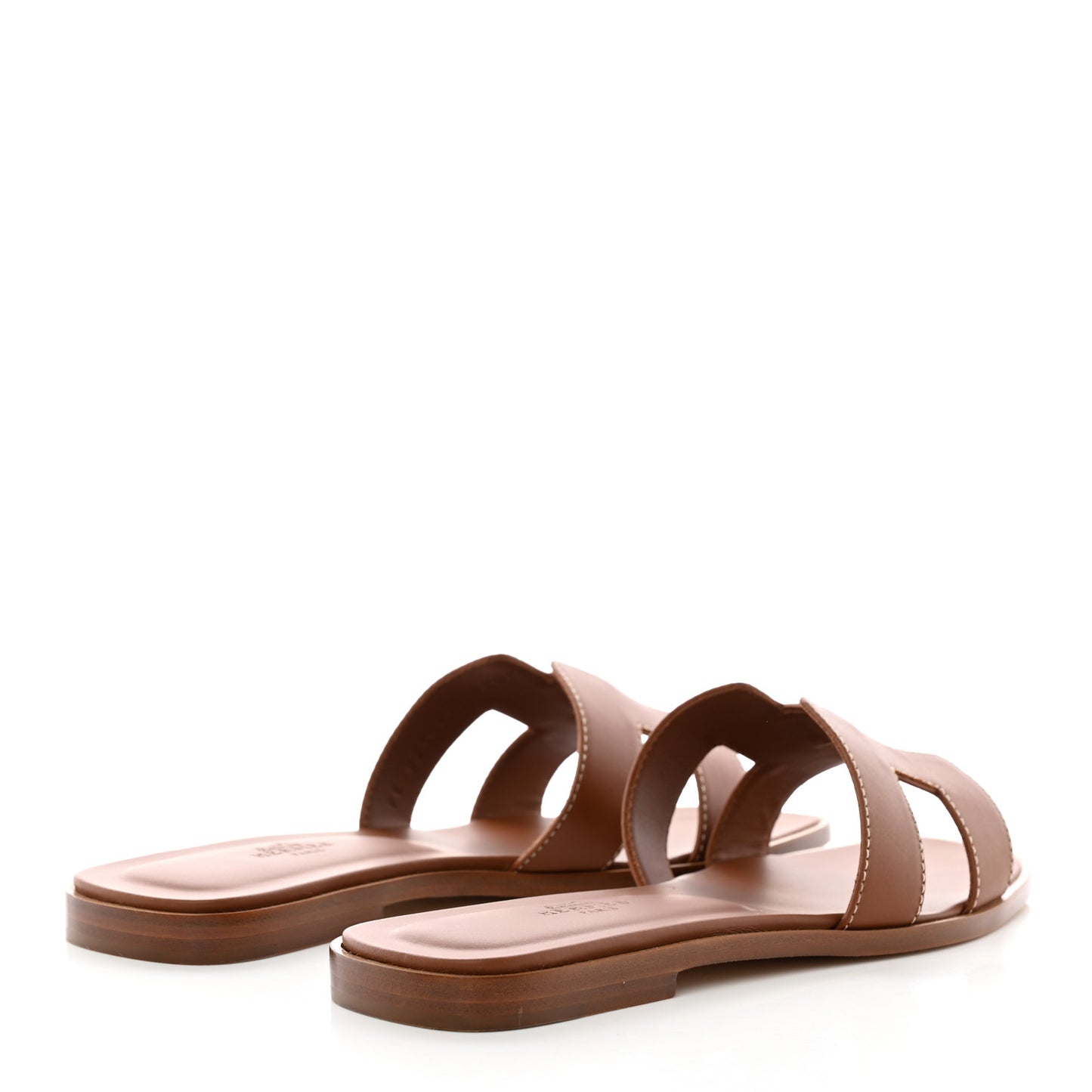 Box Calfskin Oran Sandals 37.5 Gold