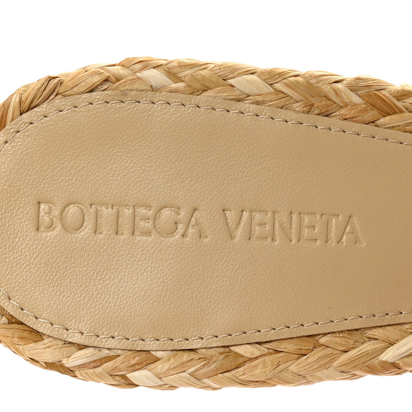 Raffia Twisted Intrecciato Stretch Mule Sandals 40 Macadamia