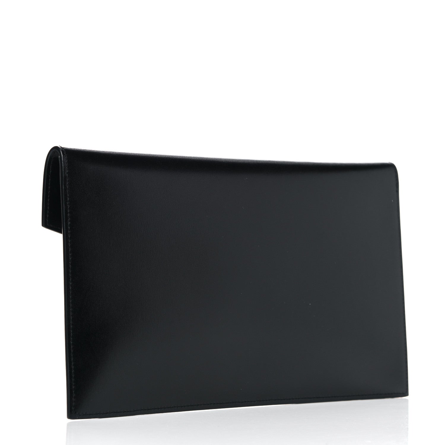Saint Laurent Smooth Shiny Calfskin Monogram Uptown Pouch Black 4 of 16