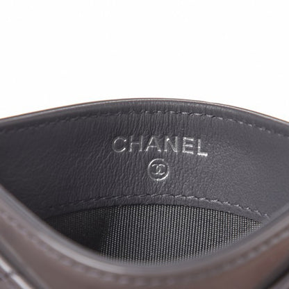 Chanel Patent Calfskin Quilted Card Holder Grey 5 of 8