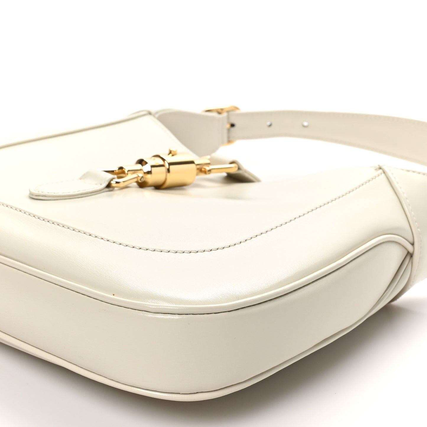 Boarded Dyana Lux Calfskin Small Jackie 1961 Hobo Mystic White