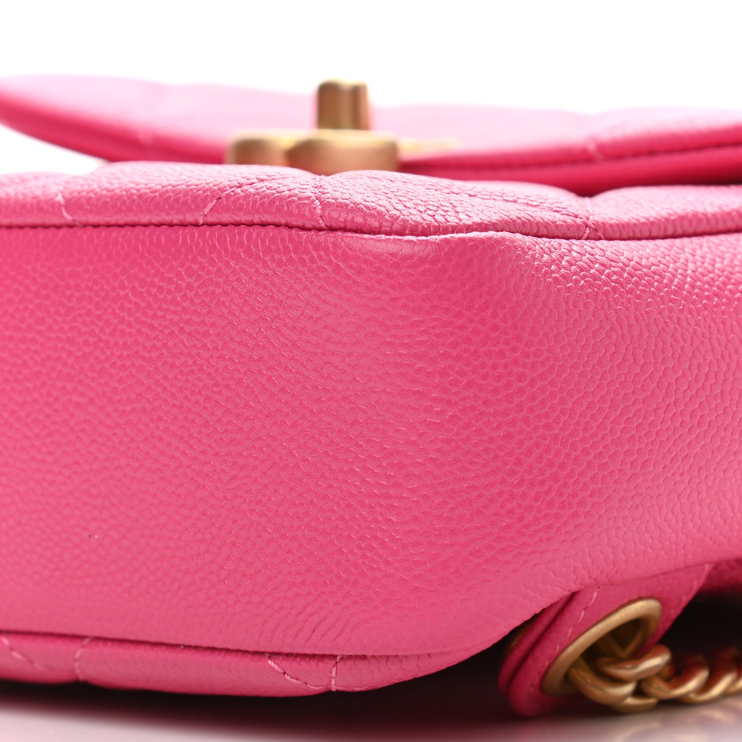 Chanel Shiny Caviar Quilted Chain Melody Backpack  Pink 10 of 12