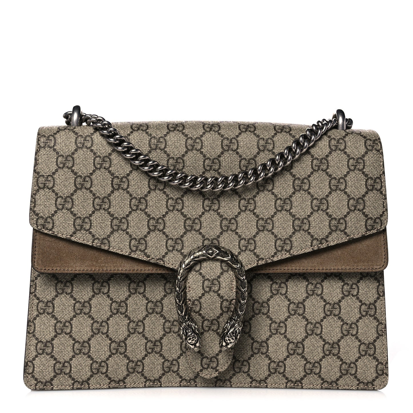 GG Supreme Monogram Medium Dionysus Shoulder Bag Taupe