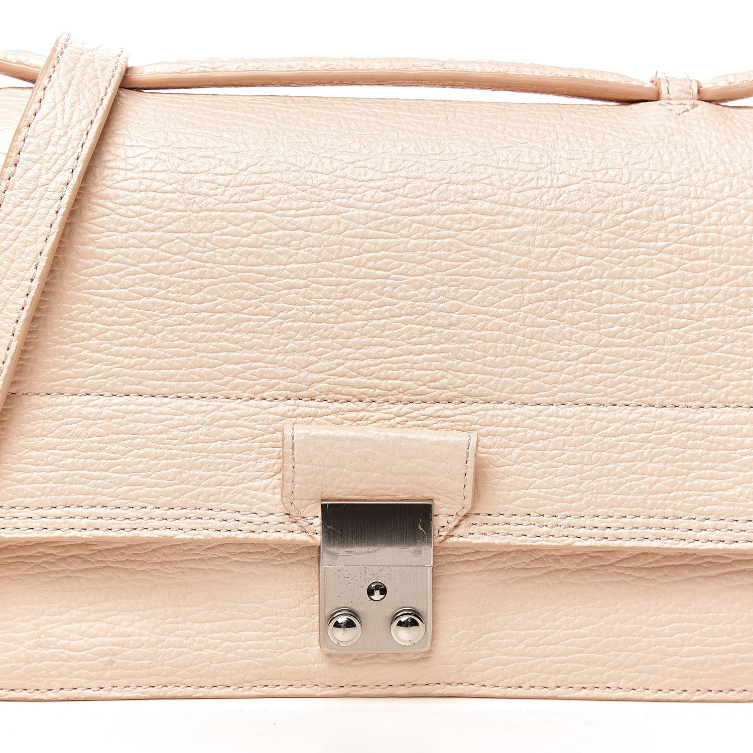 3.1 Phillip Lim 3.1 Textured Calfskin Mini Pashli Messenger White Peach 8 of 8