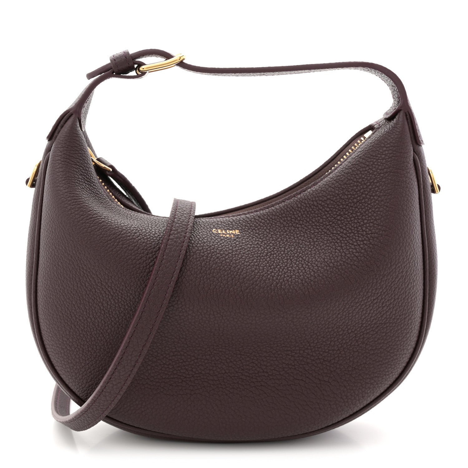 Celine Supple Grained Calfskin Teen Lulu Shoulder Bag Deep Burgundy 1 of 11