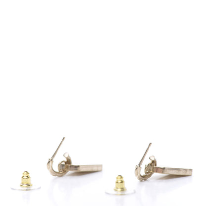 Chanel CC Tag Drop Earrings Gold 3 of 5