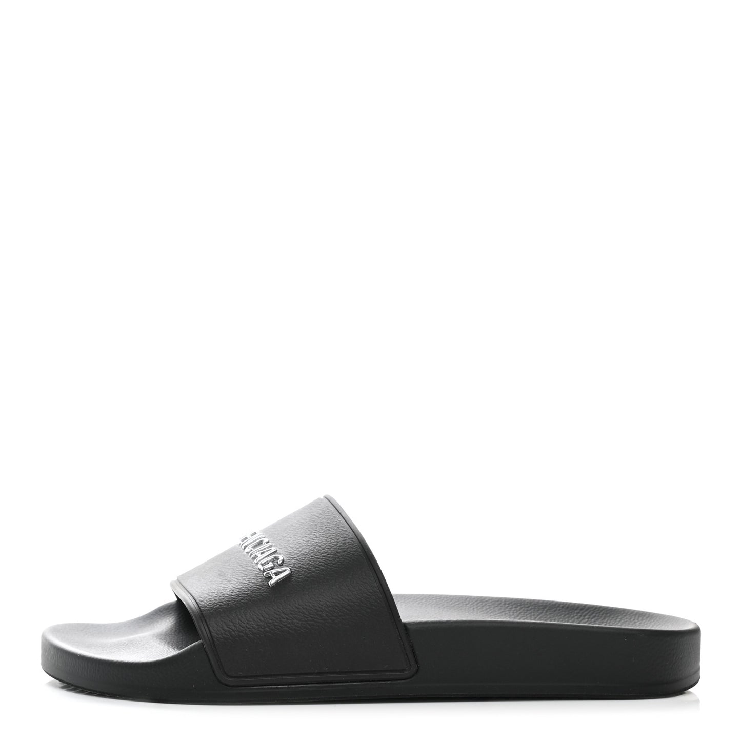 Rubber Womens Logo Pool Slide Sandals 38 Black