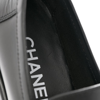 Chanel Calfskin CC Platform Loafers 37 Black 9 of 11