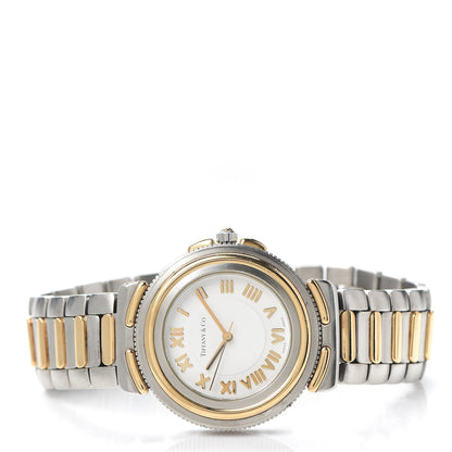 Tiffany Stainless Steel 18K Yellow Gold 34mm Intaglio Quartz Watch 2 of 4