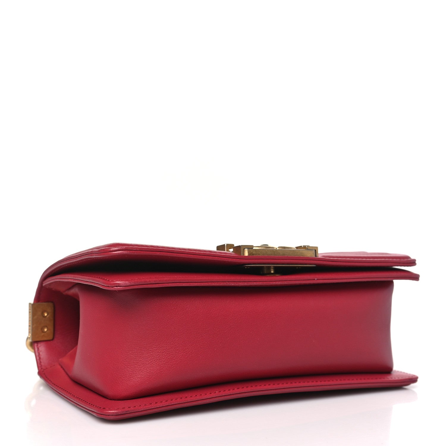 Chanel Calfskin Chevron Quilted Small Boy Flap Red 4 of 9