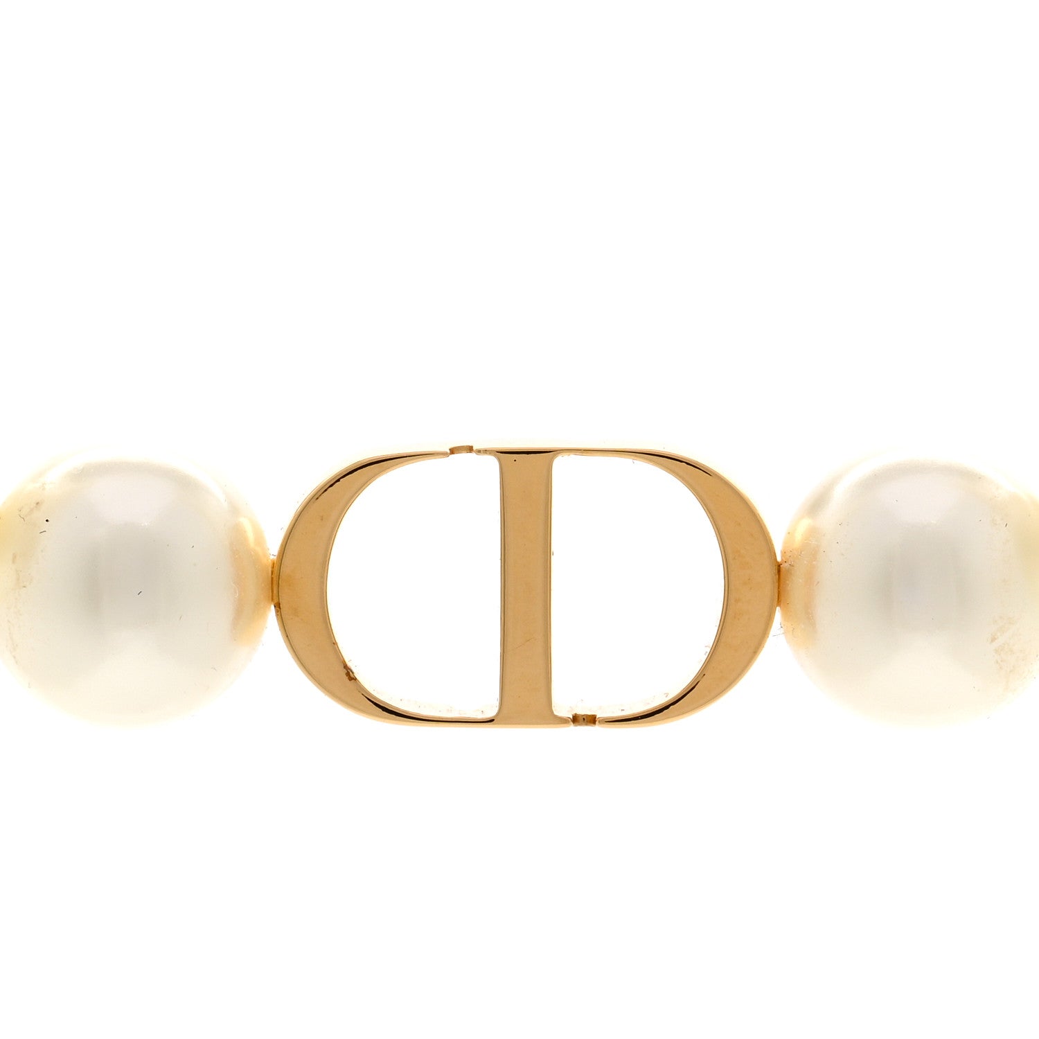 Christian Dior Pearl 30 Montaigne Choker Necklace Gold 4 of 5