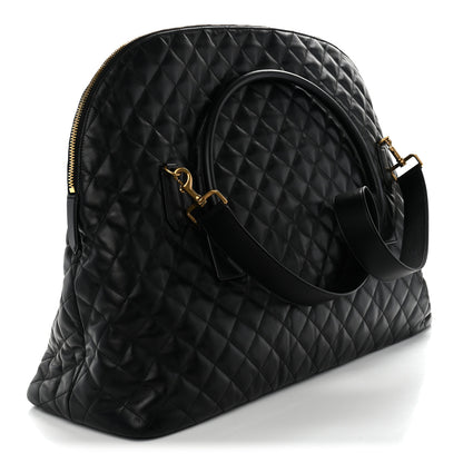 Saint Laurent Calfskin Quilted ES Giant Travel Bag Black 3 of 10