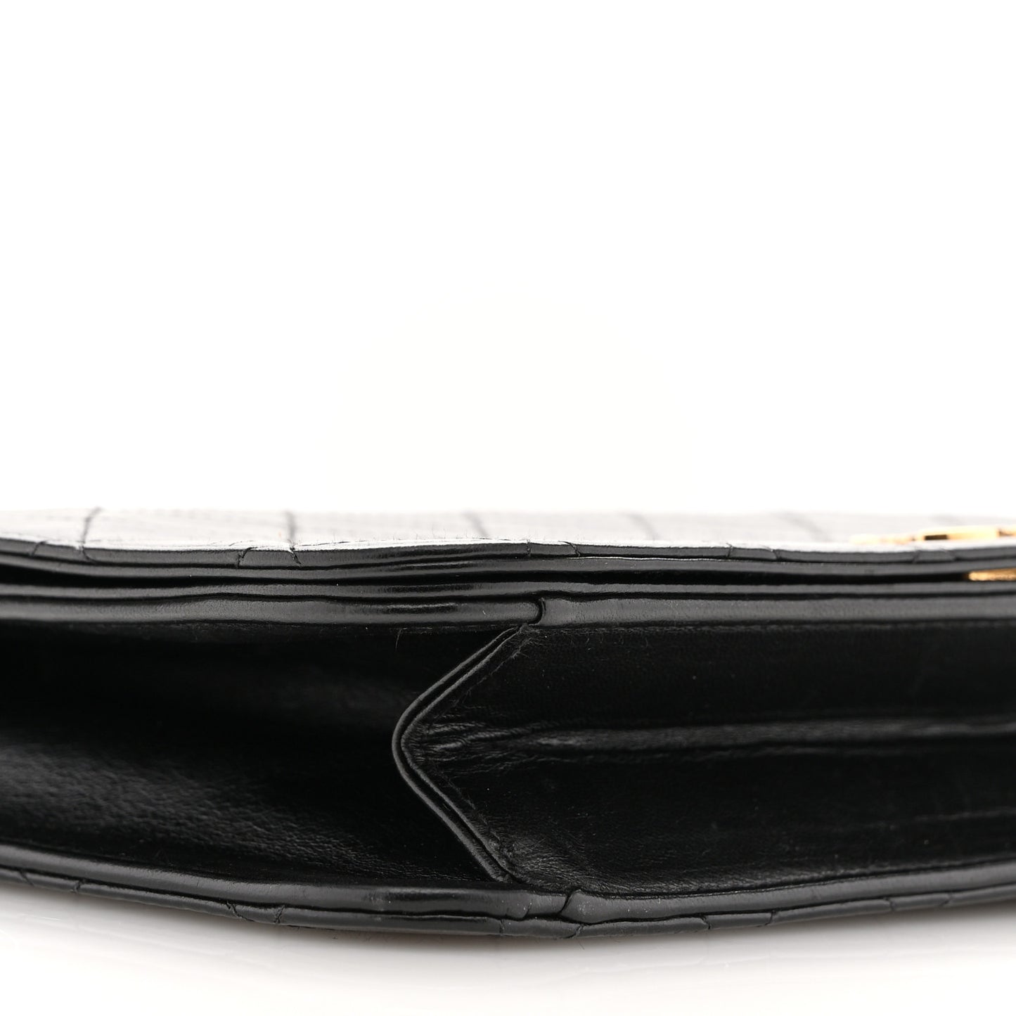 Lambskin Quilted Small Single Flap Black
