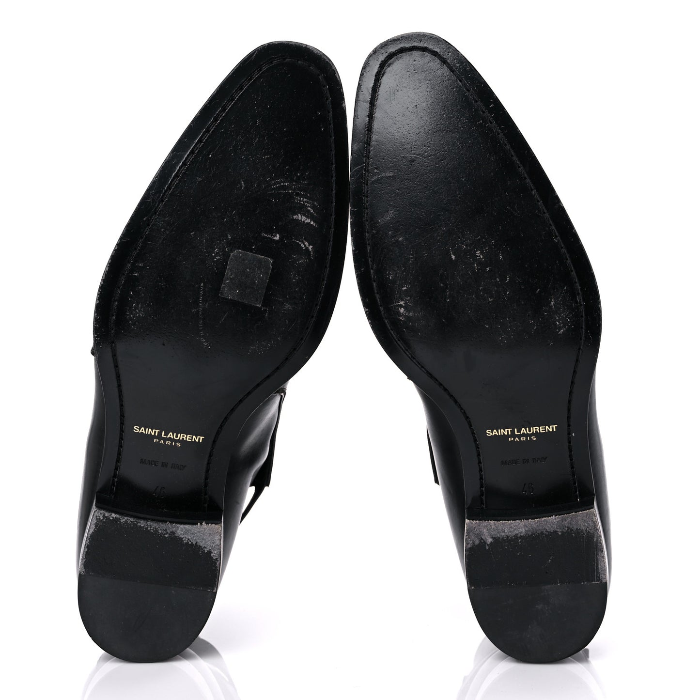 Calfskin Mens Ankle Boots 46 Black