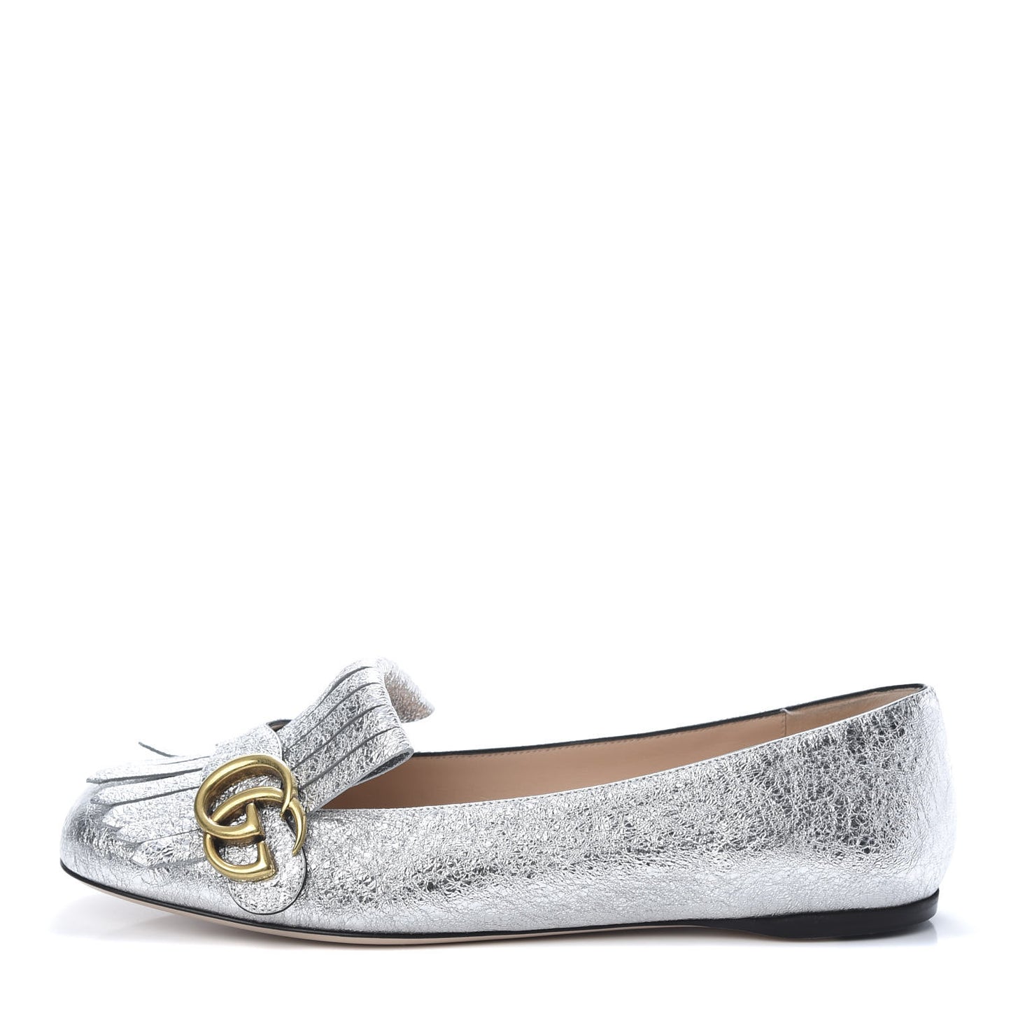 Galassia GG Marmont Fringe Flats 39 Argento