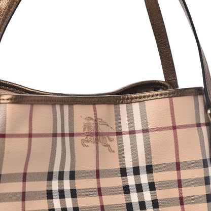 Burberry Haymarket Check Small Canterbury Tote Bronze 11 of 12