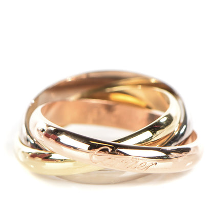 Cartier 18K Pink Yellow White Gold Trinity Ring Medium 57 8 1 of 5