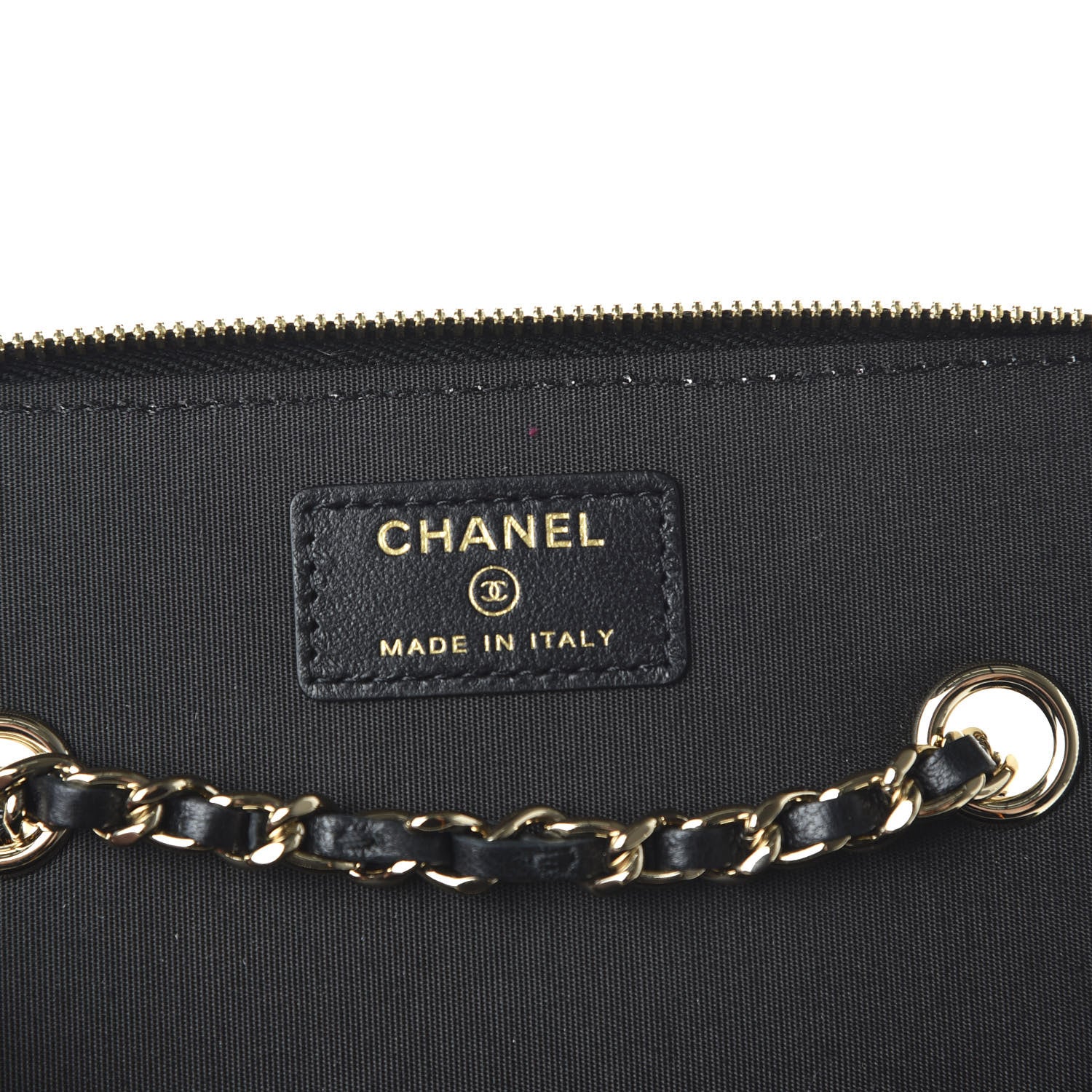 Chanel Raffia Jute Striped Small Vanity Case With Chain Black Beige 8 of 11