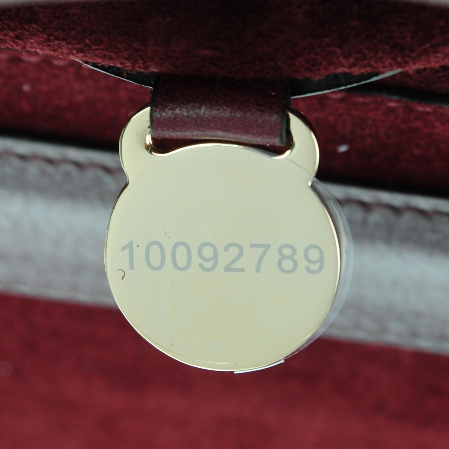Natural Calfskin Medium Lily Flap Oxblood