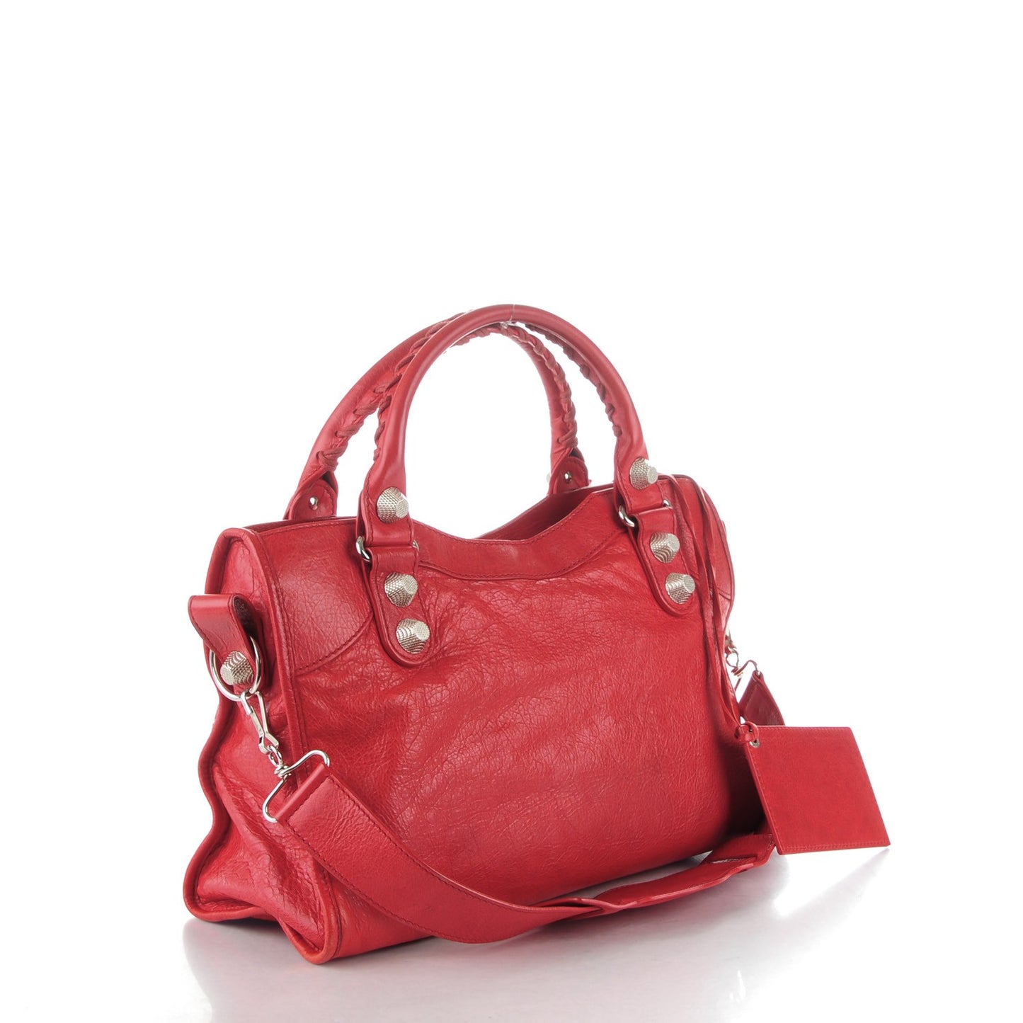Agneau Giant 21 Silver Hardware City Rouge Coquelicot