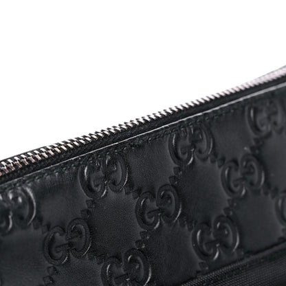 Gucci Nylon Guccissima Zip Top Pouch Black 11 of 12