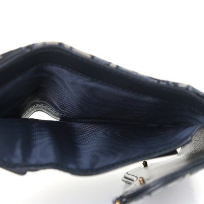 Christian Dior Oblique Saddle Lotus Wallet Blue 6 of 9