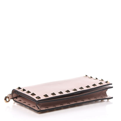 Valentino Garavani Calfskin Rockstud Wristlet Wallet Poudre 4 of 10