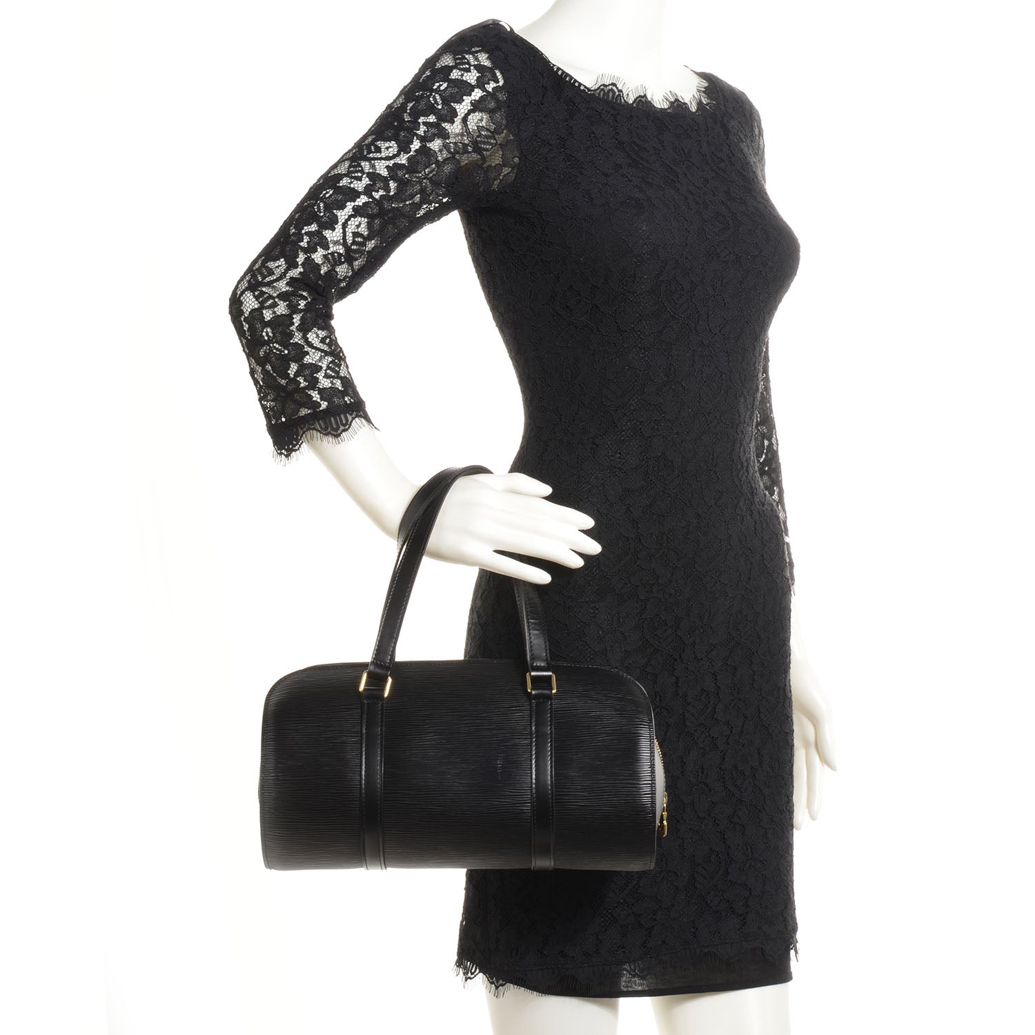 Louis Vuitton Epi Soufflot Black 2 of 7