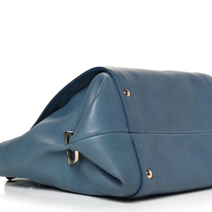 Salvatore Ferragamo Calfskin Gancini Tote Blue 5 of 10