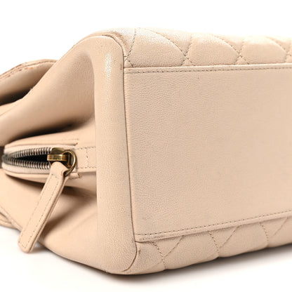 Chanel Shiny Sheepskin Quilted Small Trapezio Flap Beige 9 of 13