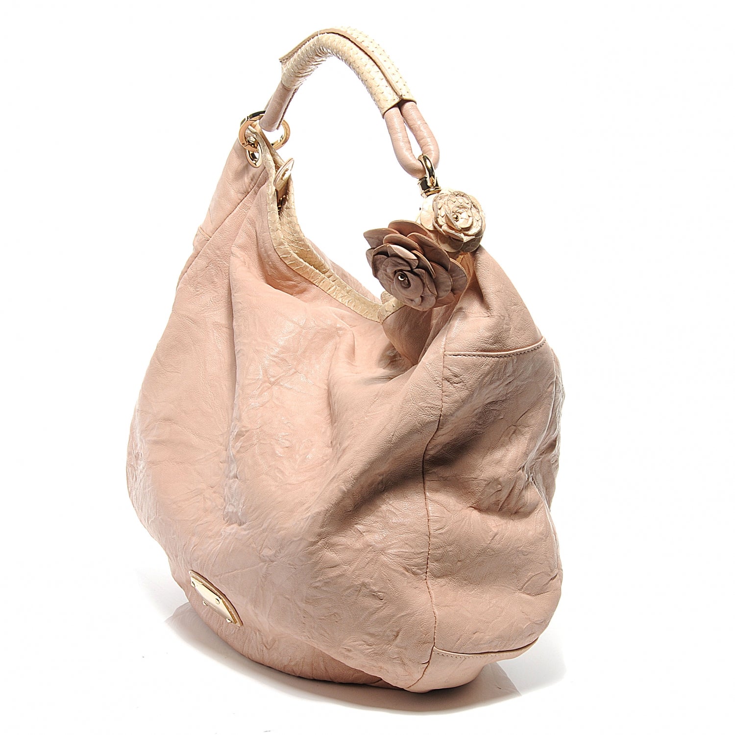 Jimmy Choo Nappa Snake Trim Sky Hobo Pink 3 of 8
