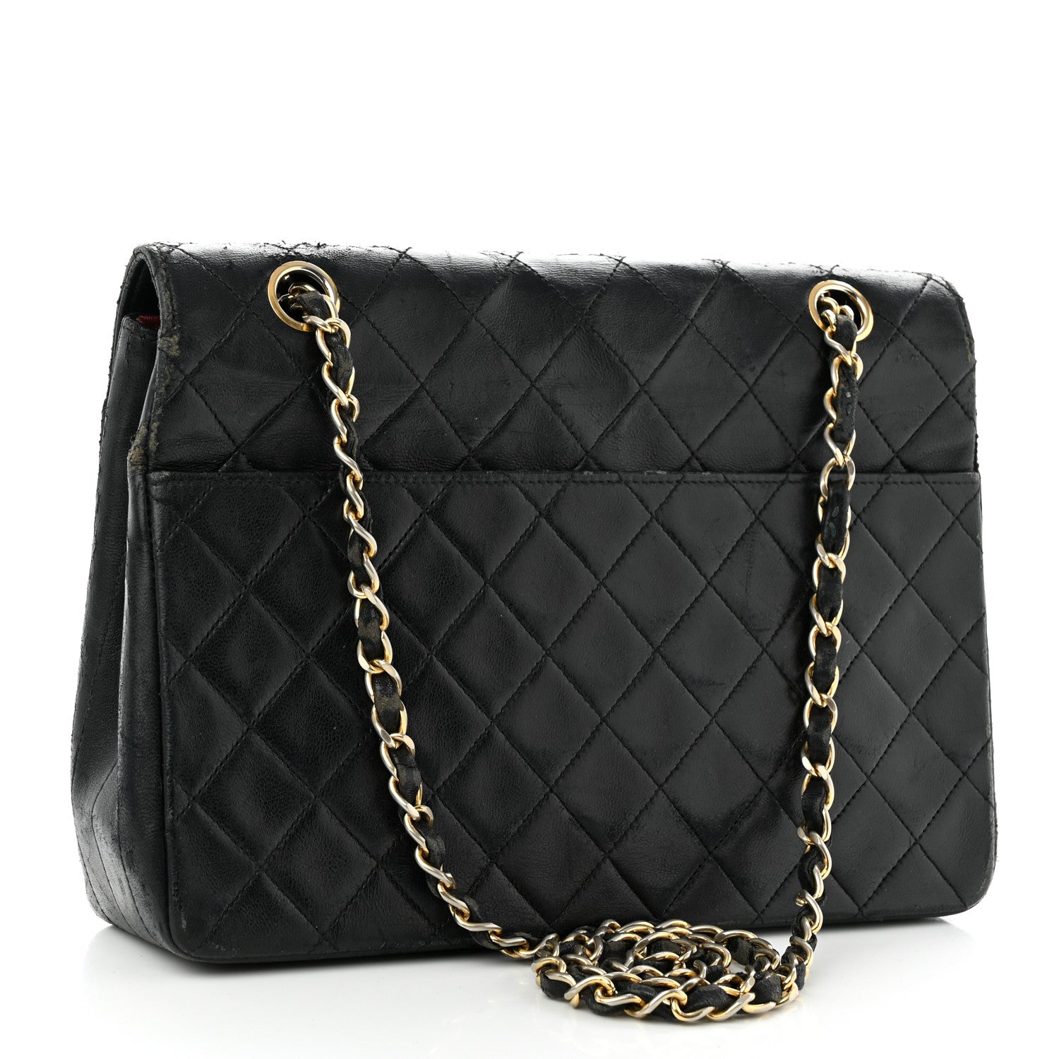 Chanel Lambskin Quilted Medium Single Flap Black 4 of 16