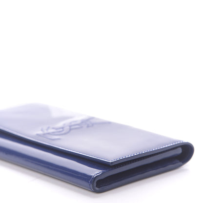 Saint Laurent Patent Belle De Jour Flap Wallet Blue 8 of 11