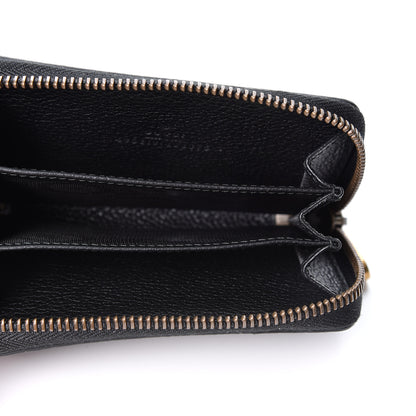 Gucci Calfskin Logo Zip Around Card Case Black 4 of 8