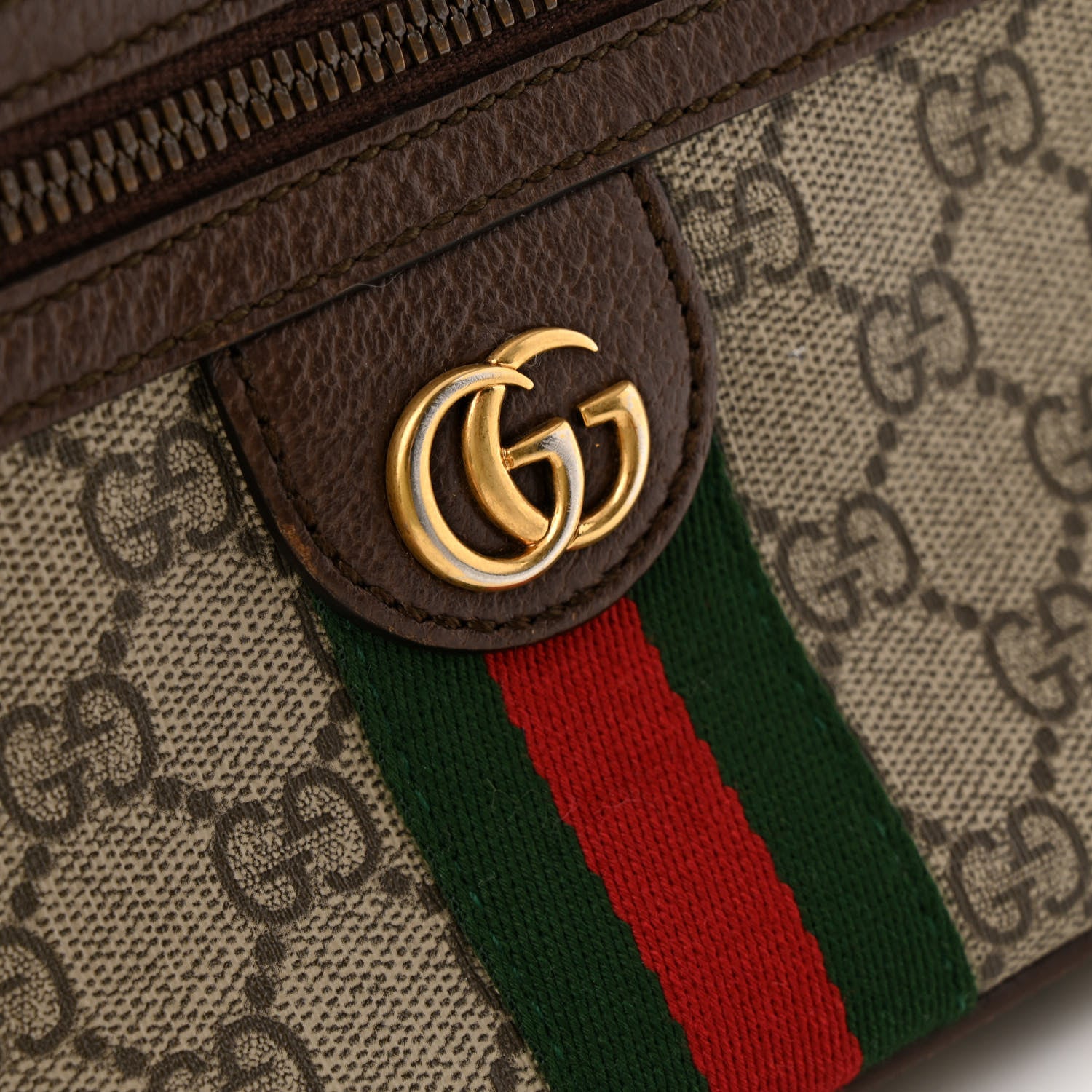 Gucci Soft GG Supreme Monogram Medium Ophidia Belt Bag Dark Brown 11 of 13