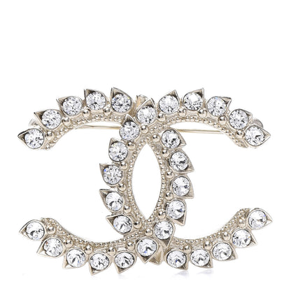 Chanel Strass Crystal Dazzling Wheat CC Brooch Gold 1 of 4